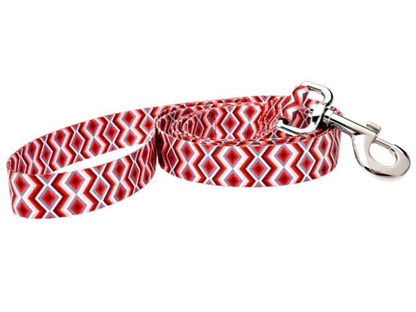 Fashion dog leash - 5ft Ravishing Red Poppy